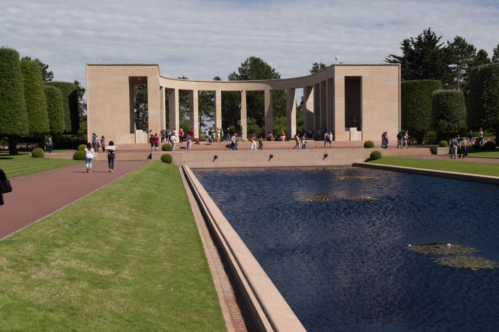 The memorial at the Normandy American Cemetery.