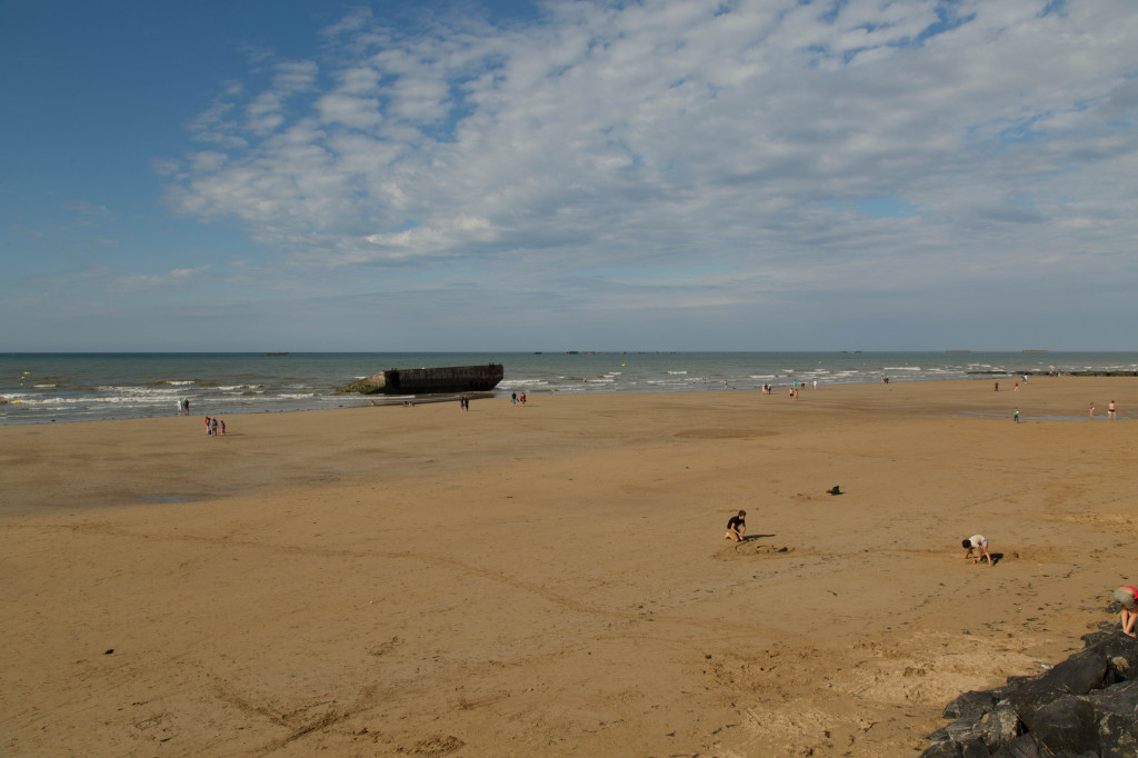 The beach at Arromanches when we arrived.