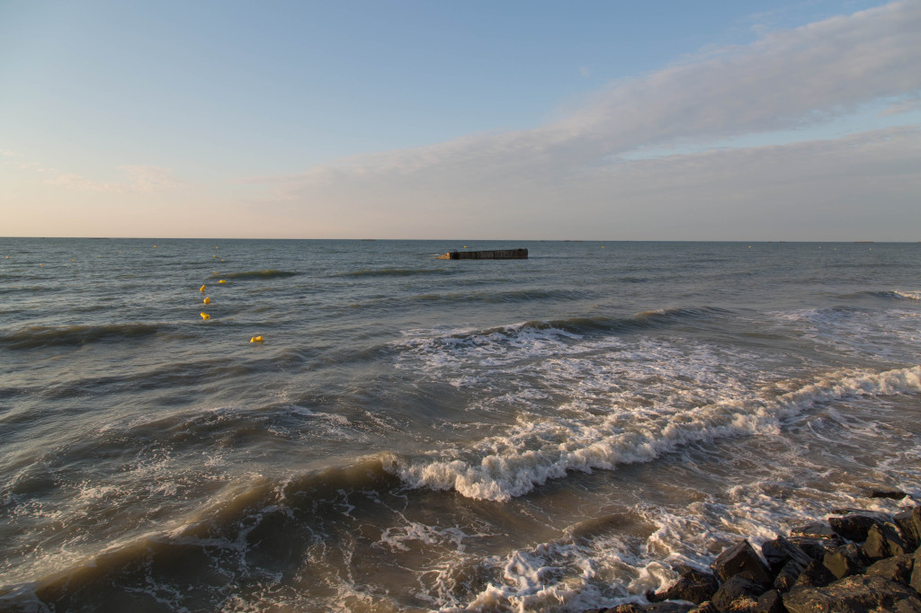 The beach at Arromanches when we departed.