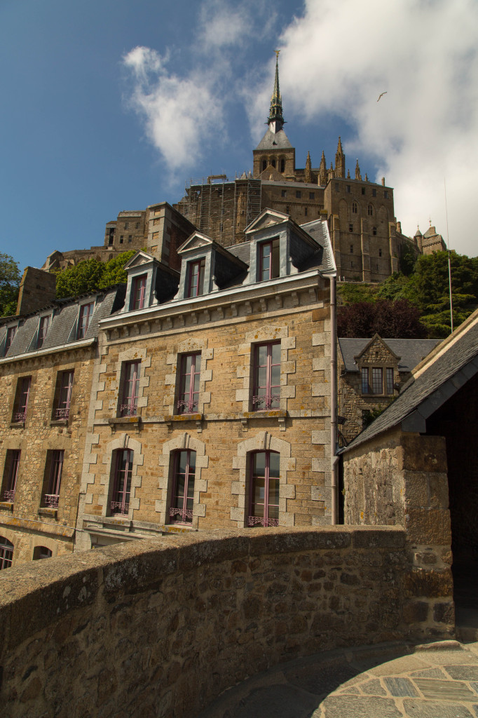 Walking around Mont Saint-Michel.