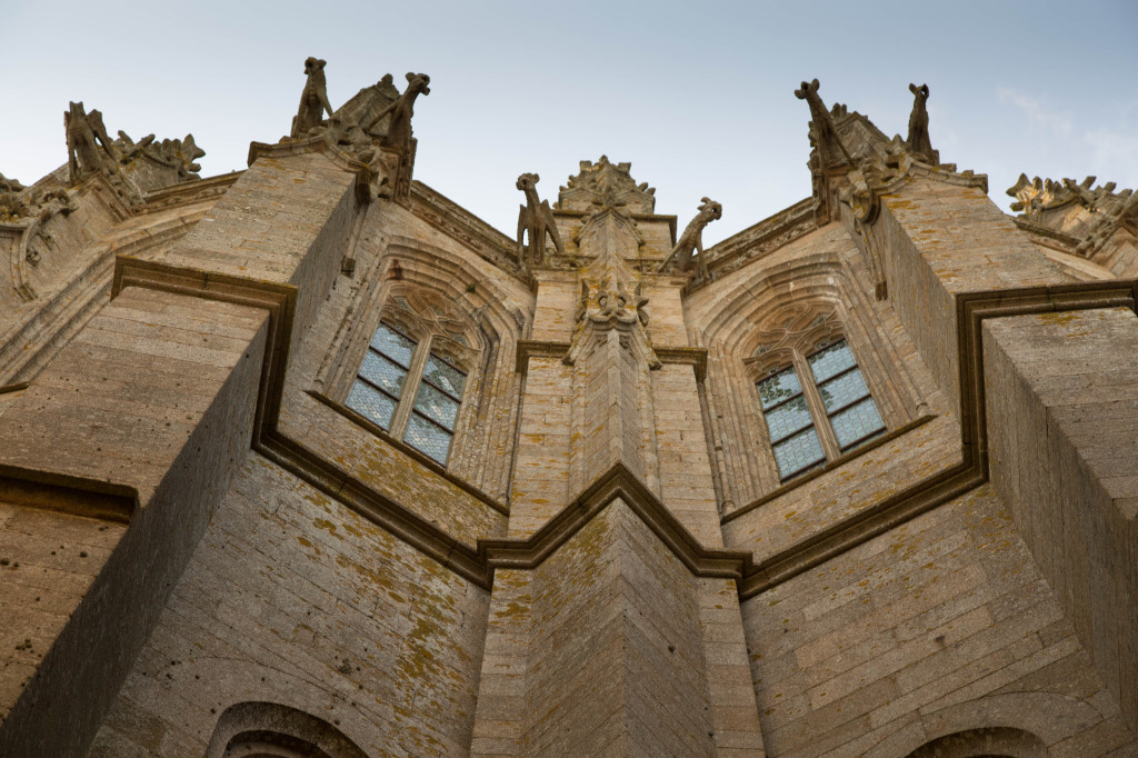 Walking around Mont Saint-Michel.