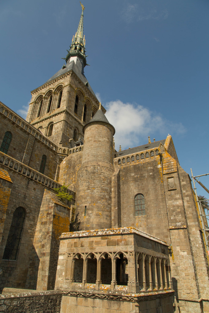 Walking around Mont Saint-Michel.