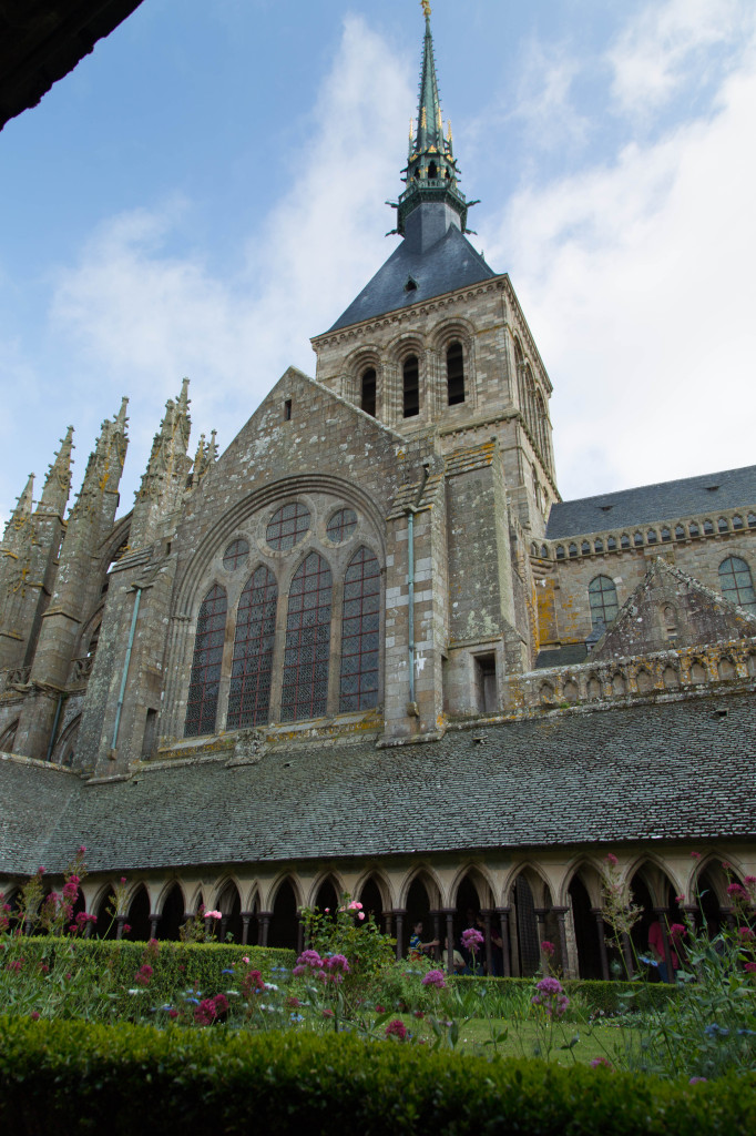 In the cloisters at Mont Saint-Michel.