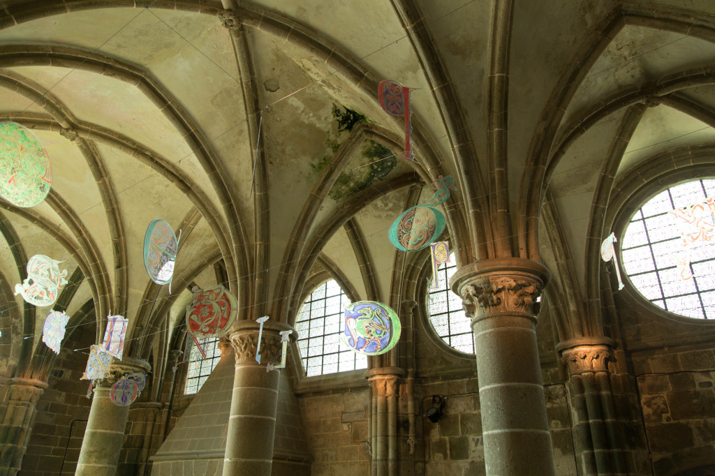 Walking around Mont Saint-Michel.