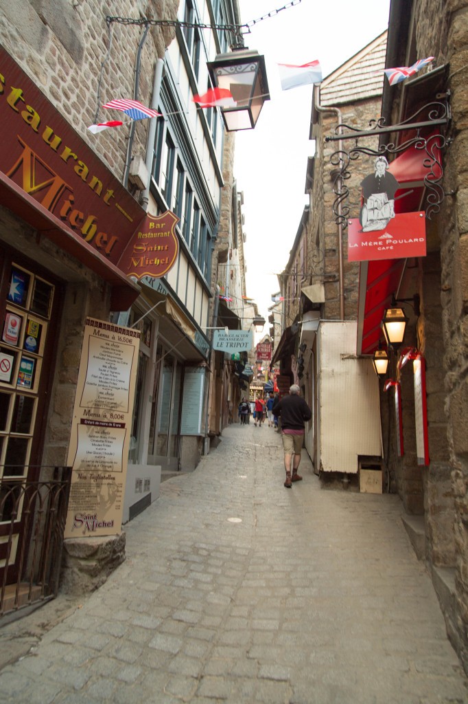 Walking around Mont Saint-Michel.