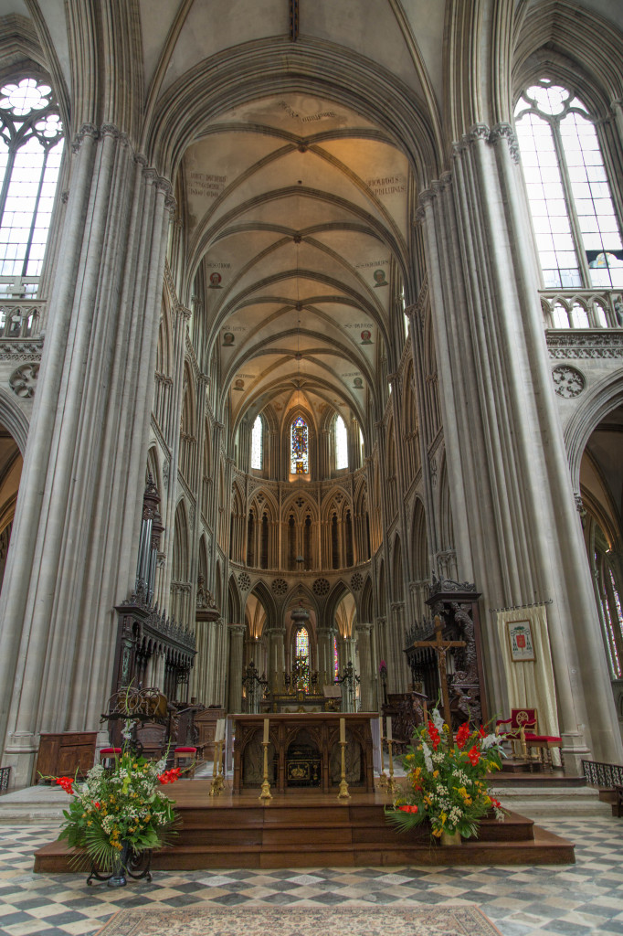 Inside the Bayeux Cathedral (Cathédrale Notre-Dame de Bayeux).