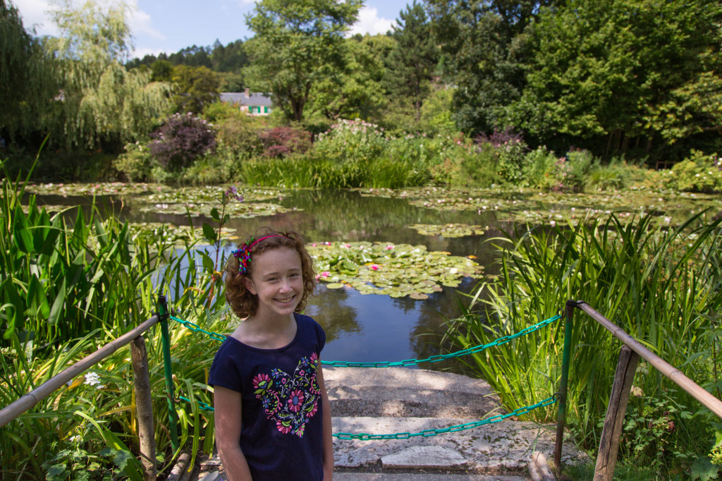 Syd beside Monet's Water Lilies pond.