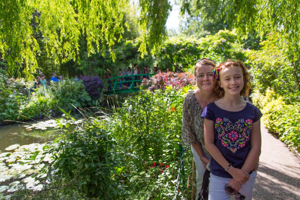 Kim and Syd beside Monet's Water Lilies pond.