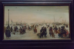 'Enjoying the Ice near a Town' by Hendrick Avercamp